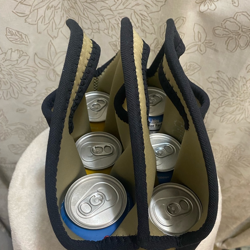 🍷🍾🚰BUILT Six-Pack Soft-Grip Insulated Neoprene Beer Bottle Carrier Tote …